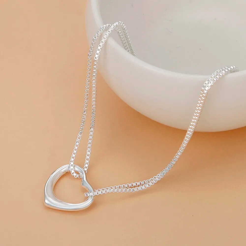 Pretty Heart Silver Set