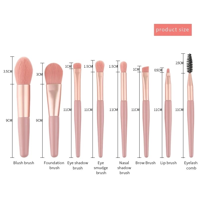 8Pcs Professional Makeup Brushes Set